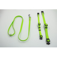 Halsband of looplijn Luca anti-slip rubber lime Band 15 mm