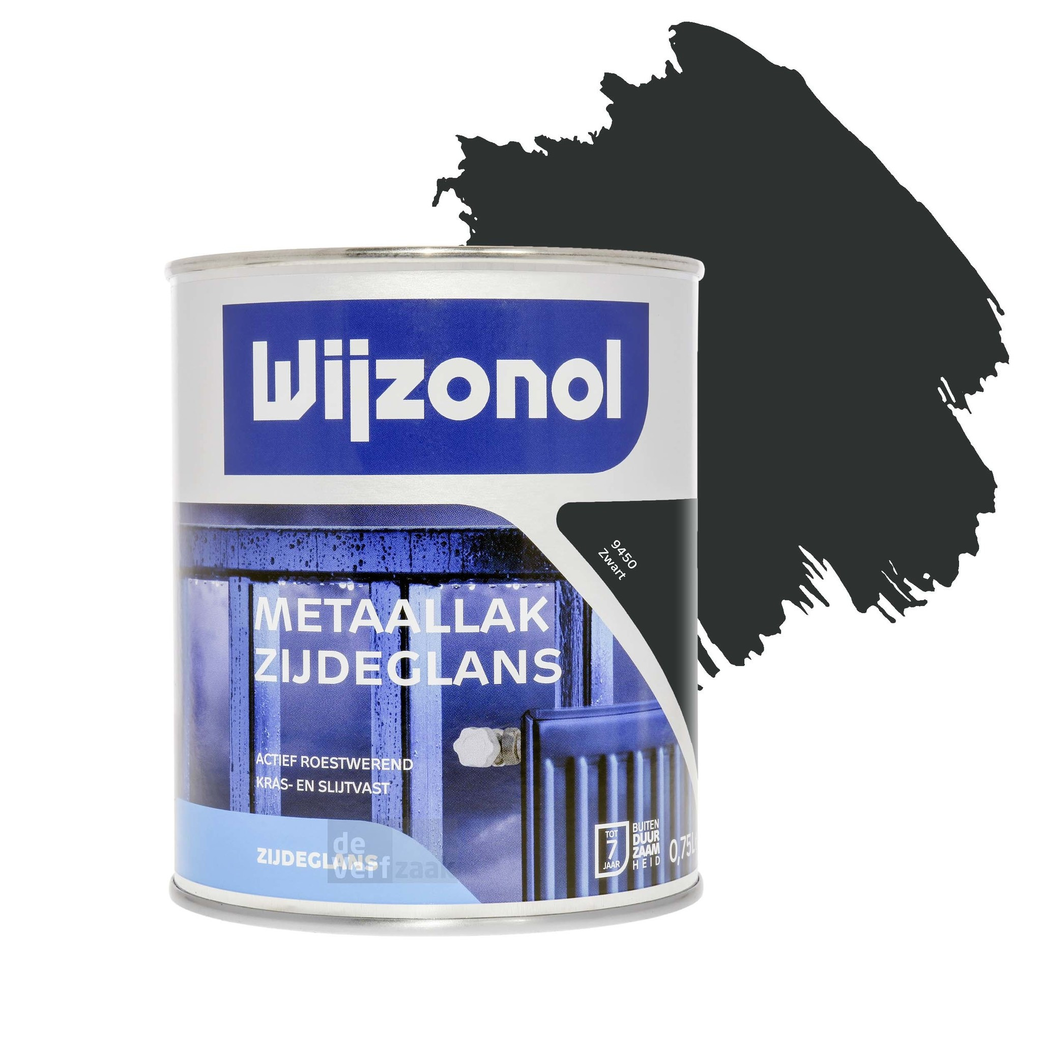 Wijzonol Metaallak Zijdeglans 9450 Zwart