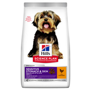 Hill&apos;s Adult Sensitive Stomach & Skin Small & Mini met kip hondenvoer 2 x 6 kg