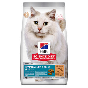 Hill&apos;s Adult Hypoallergenic met ei en insectproteine kattenvoer 2 x 7 kg