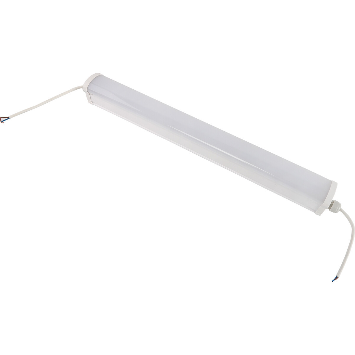 LED TL Armatuur - LED Balk - Aigi Haras - 20W - Waterdicht IP65 - Natuurlijk Wit 4000K - Mat Wit - Kunststof - 60cm