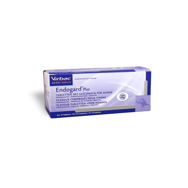 Virbac Endogard Plus Ontwormingsmiddel Kleine en Middelgrote Hond 100 tabletten