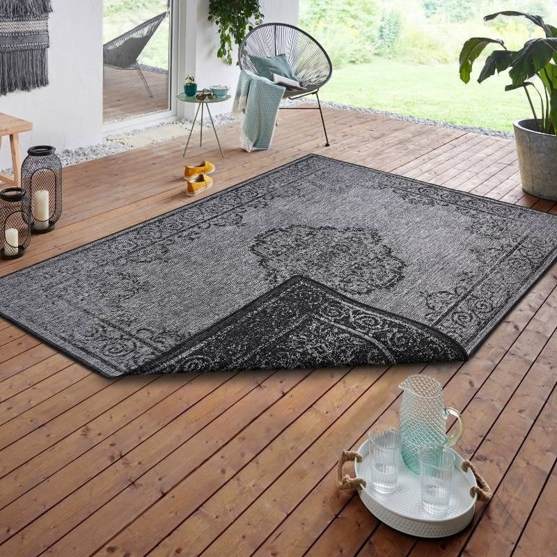 Dubbelzijdig vloerkleed Triomphe Zwart - NORTHRUGS Twin Supreme - 200x290 cm - Rechthoek - Dekbed-Discounter.nl