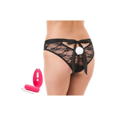 Happy Rabbit Remote Control Knicker Vibrator - Pink/Black