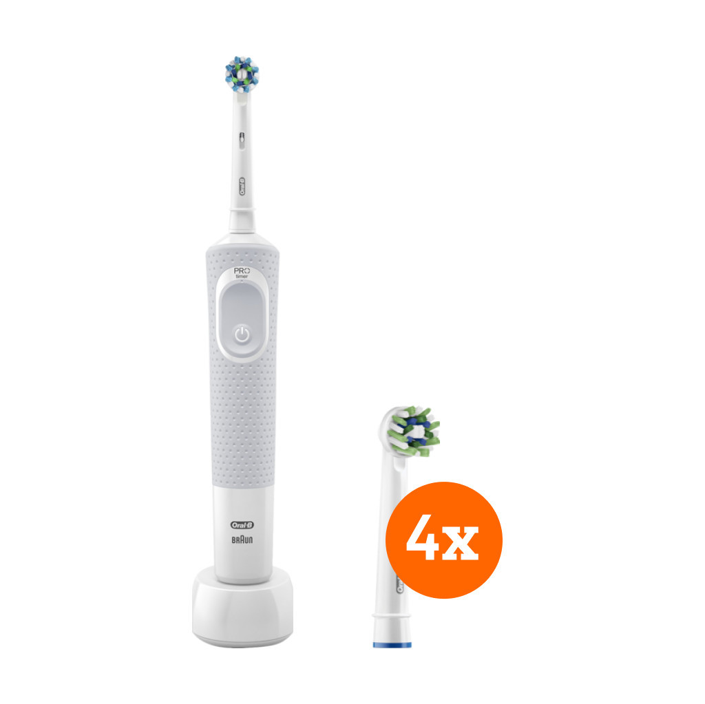 Oral-B Vitality 100 White + CrossAction opzetborstels (4 stuks)