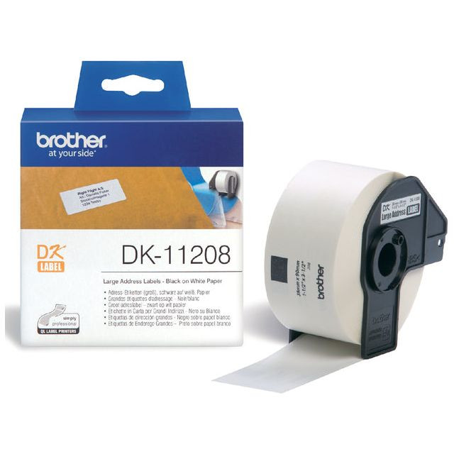 Etiket Brother DK-11208 38x90mm groot adres 400stuks | Rol a 400 stuk