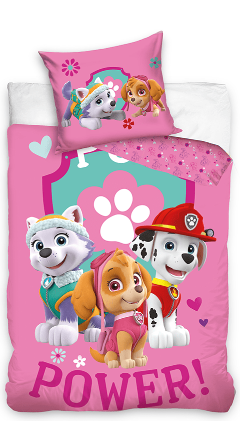 PAW Patrol Dekbedovertrek Pup Power - 140 x 200 cm - Katoen - roze