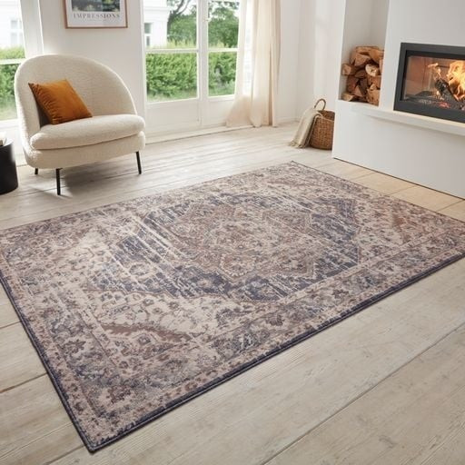 Vloerkleed Vintage Sand Blauw - Hanse Home Terrain - 80x200 cm - Rechthoek - Dekbed-Discounter.nl