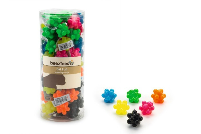 Beeztees Bubbelbal kattenspeelgoed rubber 1 stuks