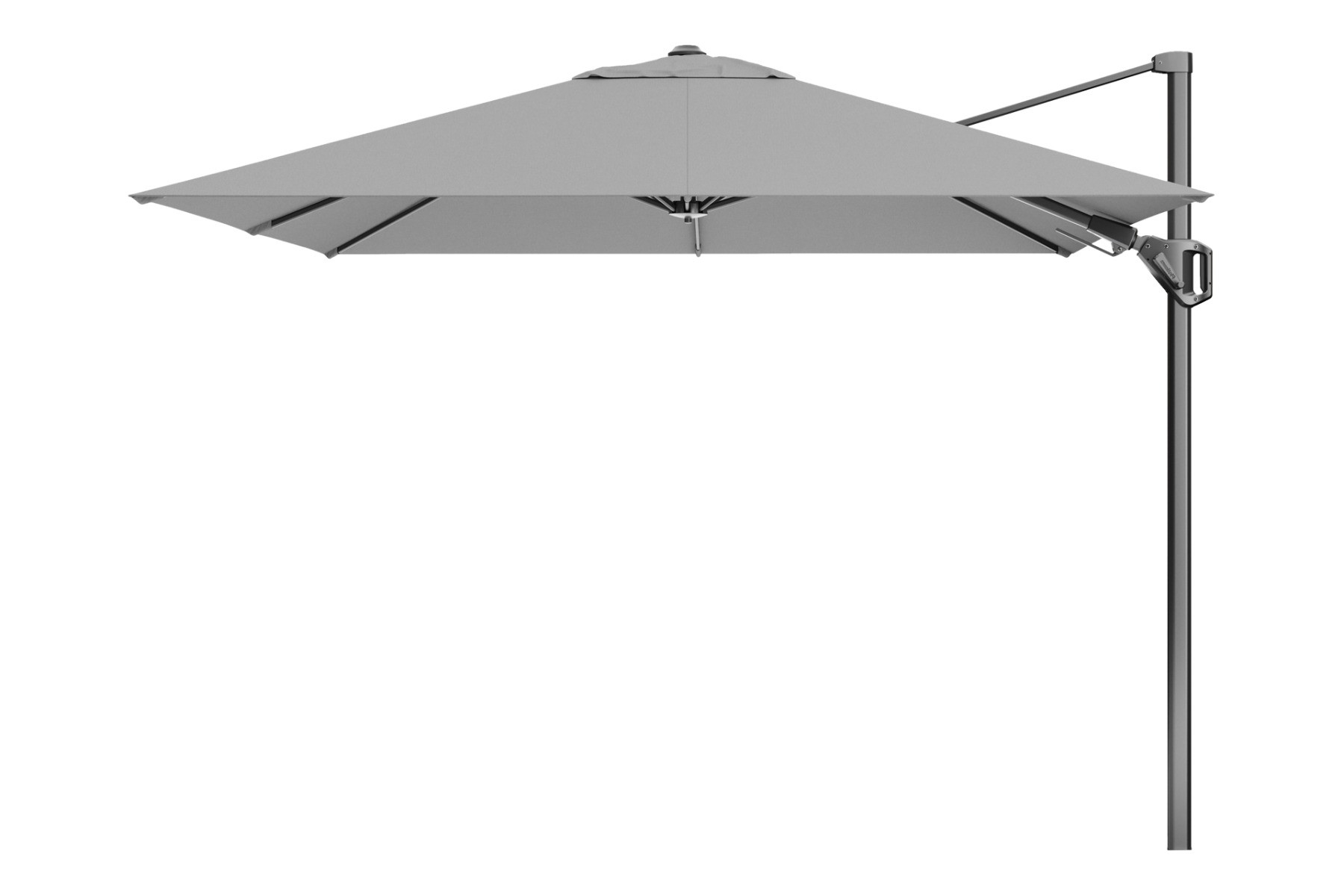 Platinum Voyager Vierkante Zweefparasol T2 2,7x2,7 m. - Light Grey