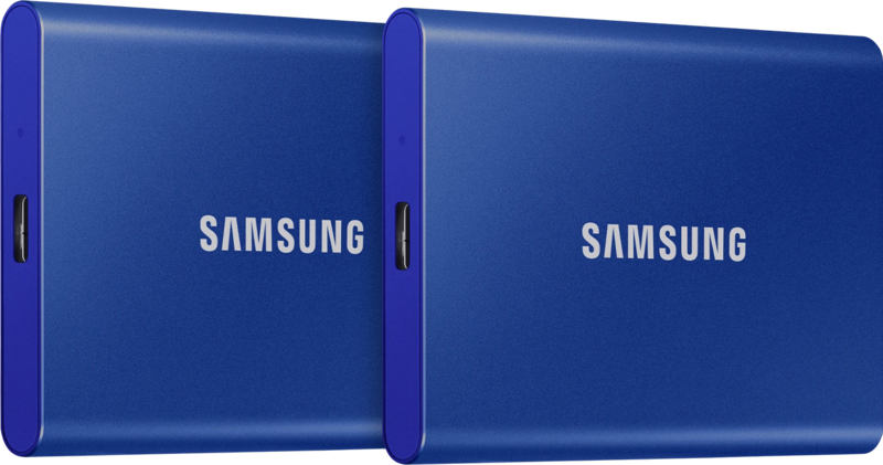 Samsung Portable SSD T7 1TB Blauw  - Duo Pack