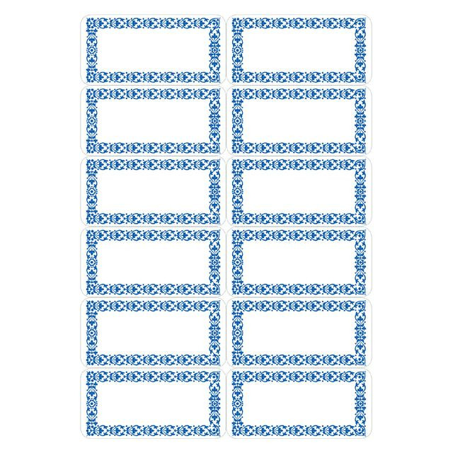 Etiket HERMA 3742 keuken blauw | Blister a 4 vel | 100 stuks