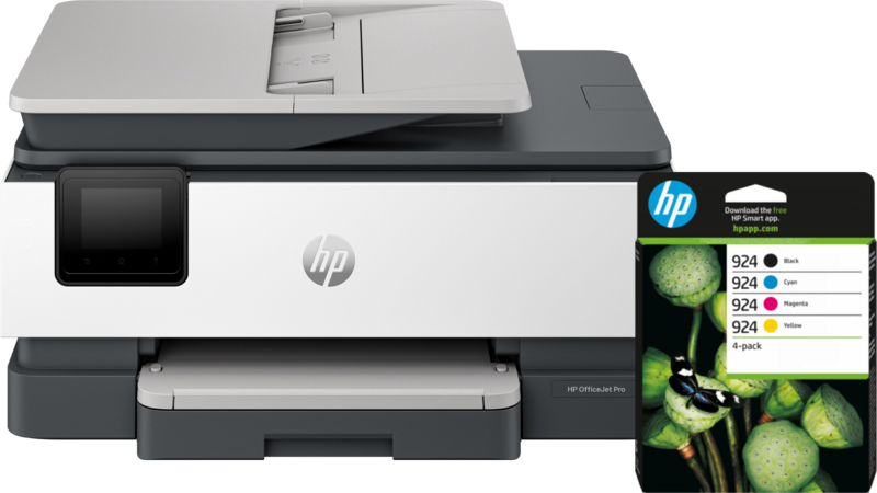 HP OfficeJet Pro 8134e + 1 set extra inkt