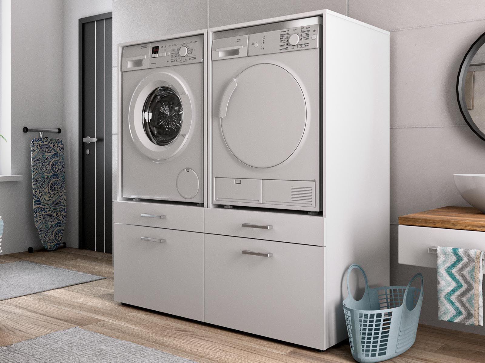 Kast WASHING 2 machines naast elkaar zonder kast MEDIUM