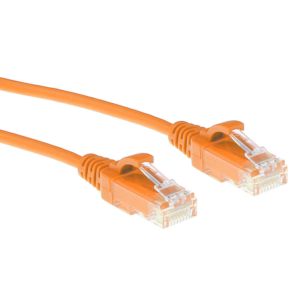 ACT DC9105 LSZH U/UTP CAT6 Datacenter Slimline Patchkabel Snagless | RJ45 connectoren | Oranje | 5 meter