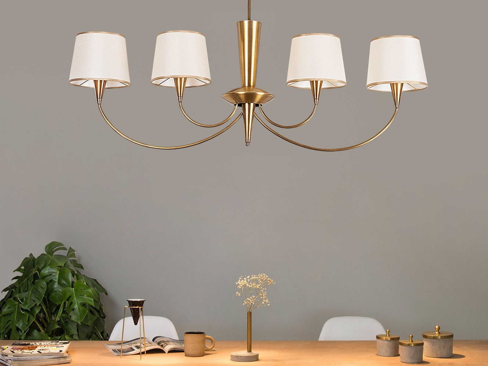 Luster OLGA 4 lampen goud