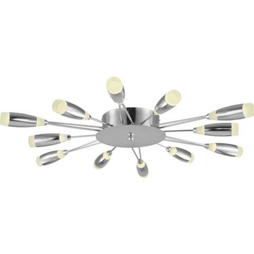 LED Plafondlamp - Plafondverlichting - Fave - 62W - Natuurlijk Wit 4000K - Chroom Aluminium