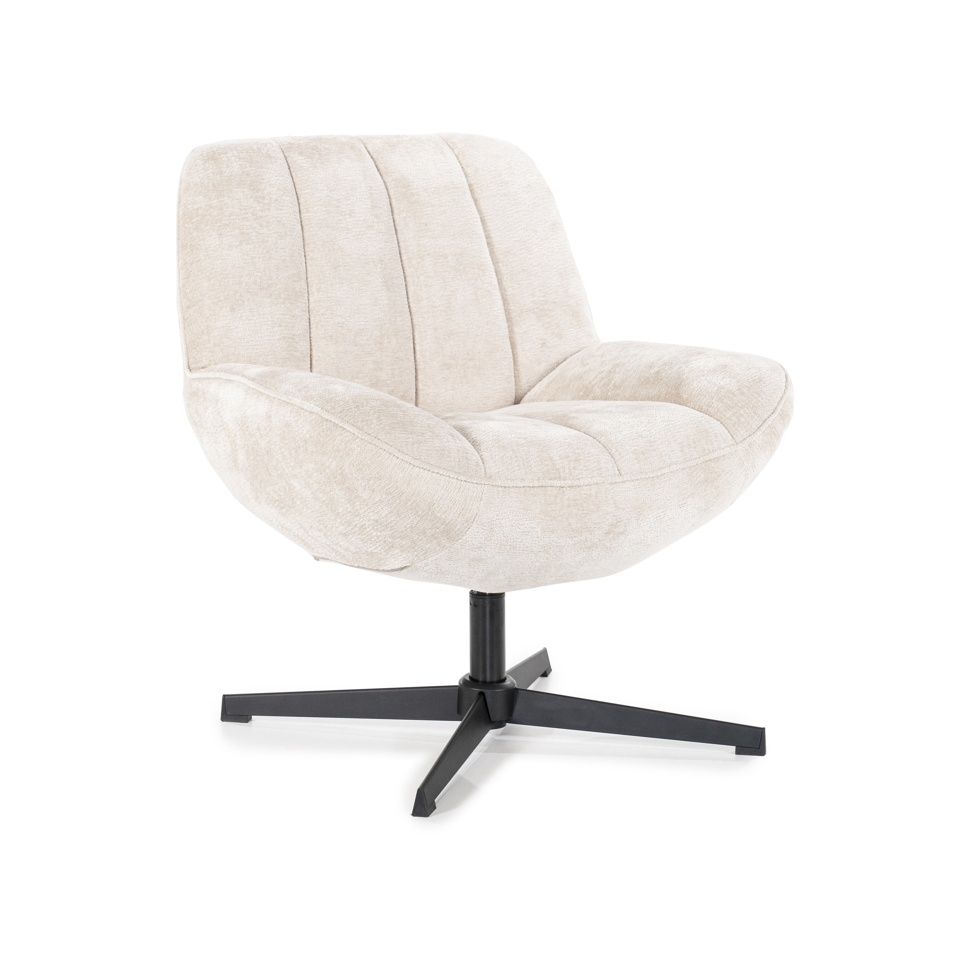 By-Boo Draaifauteuil Derby Chenille - Beige