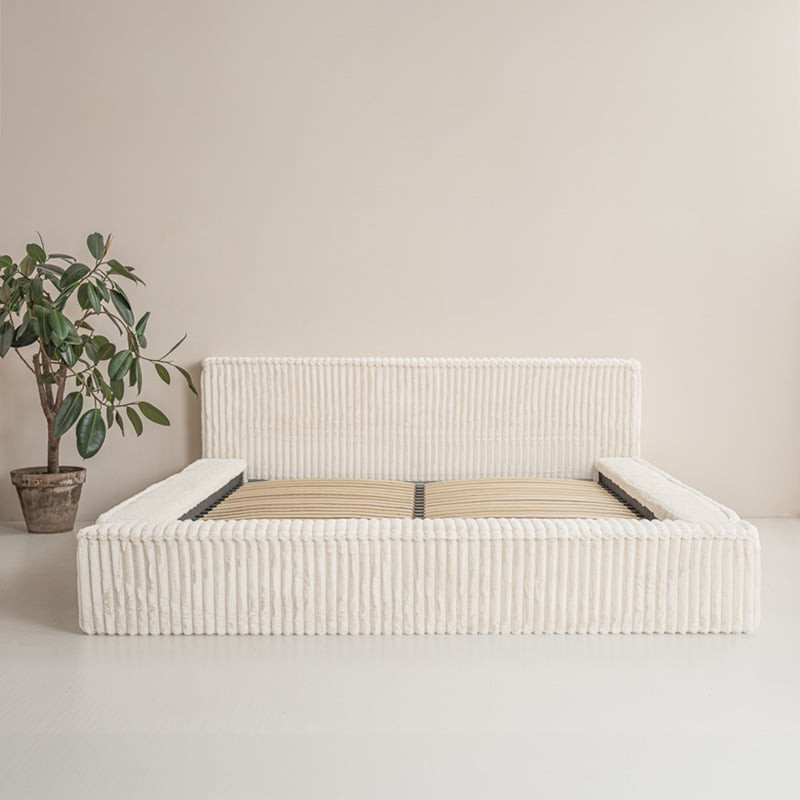 2-Persoons Bedframe Melody met opbergruimte - Beige 140x200 cm - Pocketvering - Inclusief Topper - Dekbed-Discounter.nl