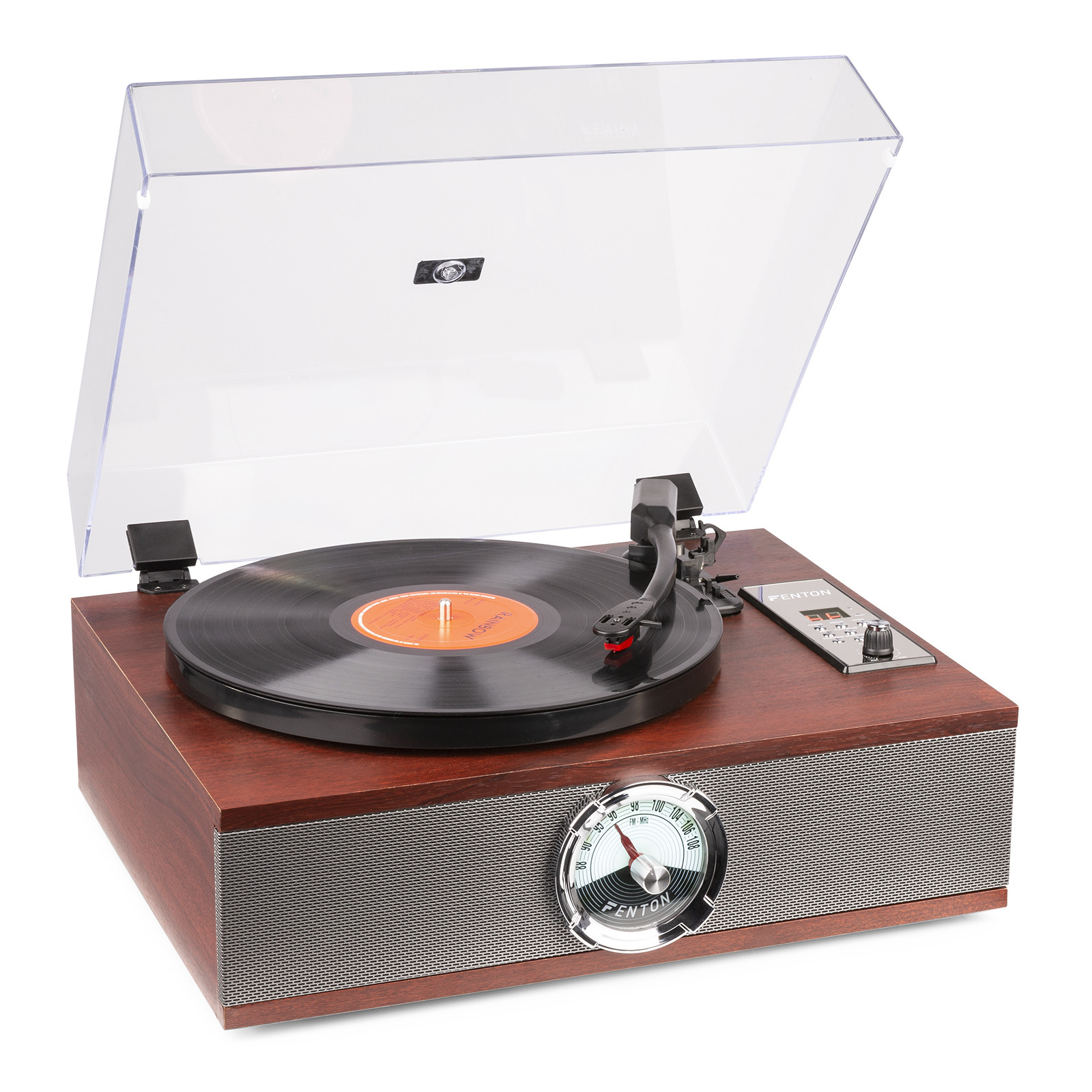 Retourdeal - Fenton RP180 retro platenspeler met Bluetooth, CD speler