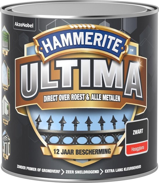 Hammerite Ultima Hoogglans - Zwart