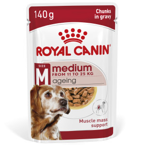 Royal Canin Medium Ageing 10+ natvoer hond 4 dozen (40 x 140 g)