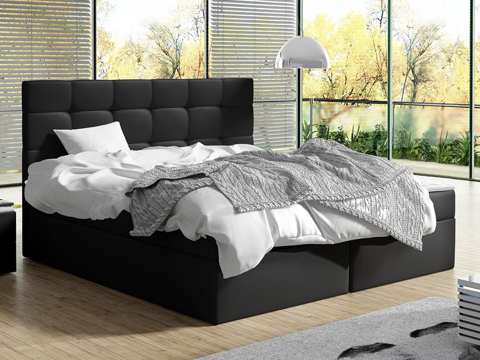 Boxspring LANDA 180x200 cm zwart