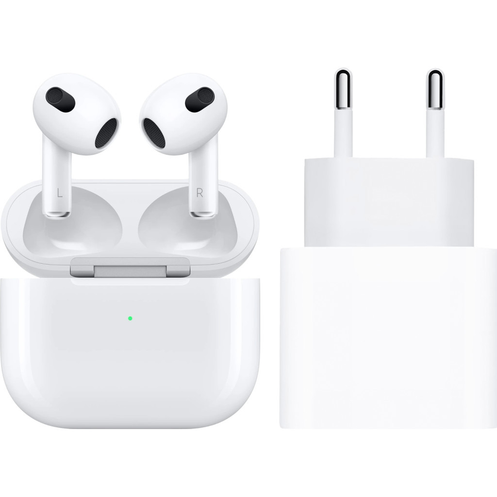 Apple AirPods 3 + Apple Usb C Oplader 20W