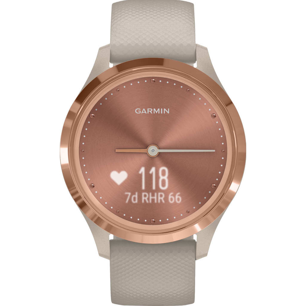 Garmin Vivomove 3S Sport - Rosé Goud/Beige - 39 mm