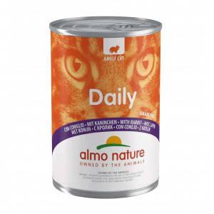 Almo Nature Daily met konijn natvoer kat (400 g) 24 x 400 g