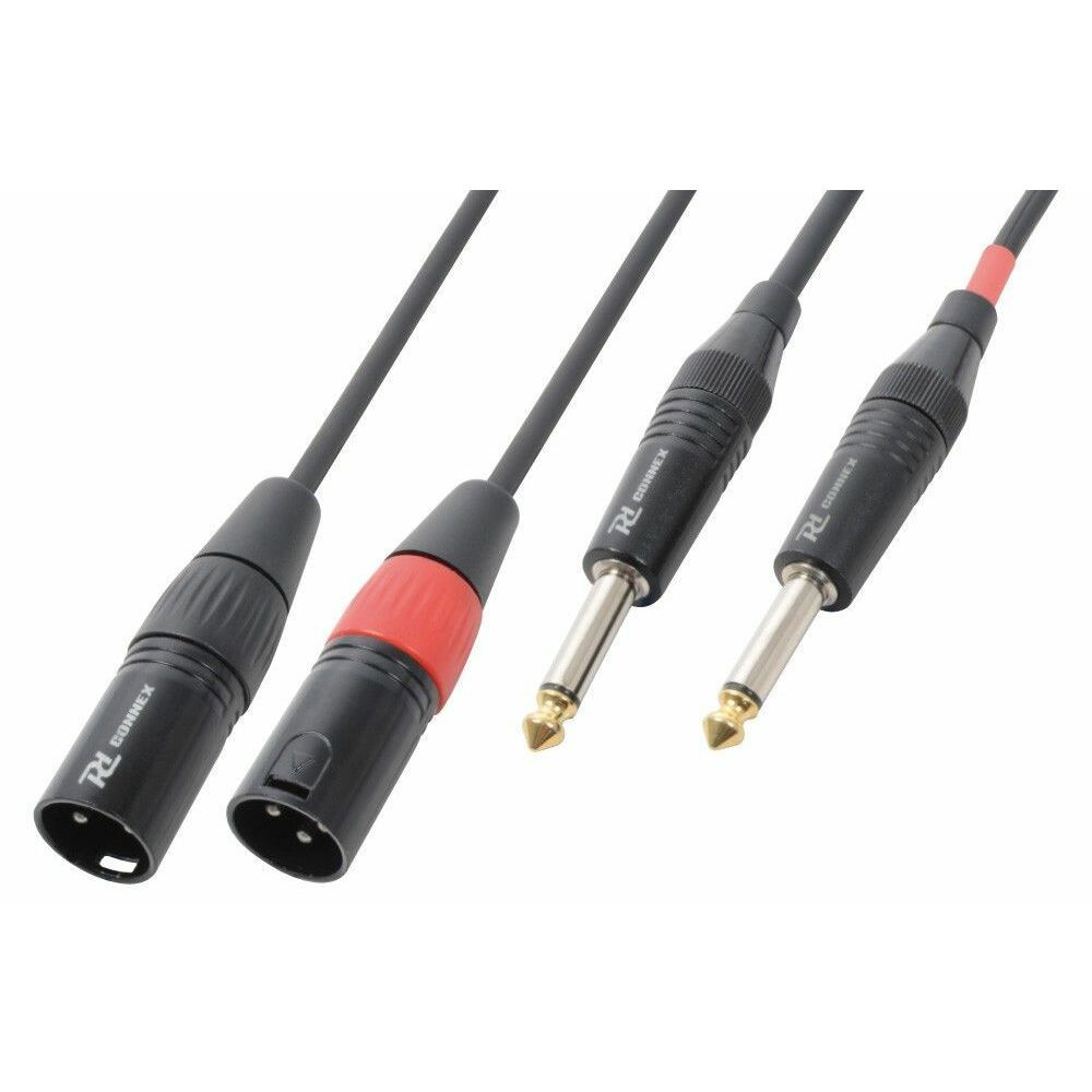 PD Connex Kabel 2x 6,3mm jack - 2x XLR Male 15cm