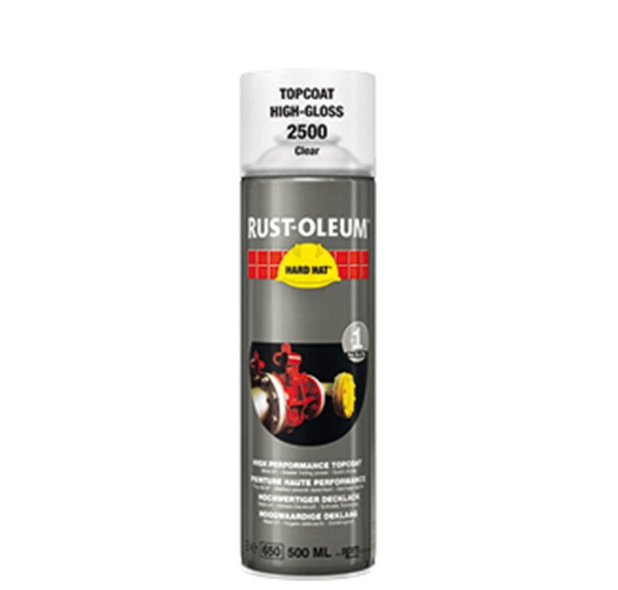 Rust-Oleum deklaag - Hard Hat - transparant - hoogglans - 0.5l - spuitbus