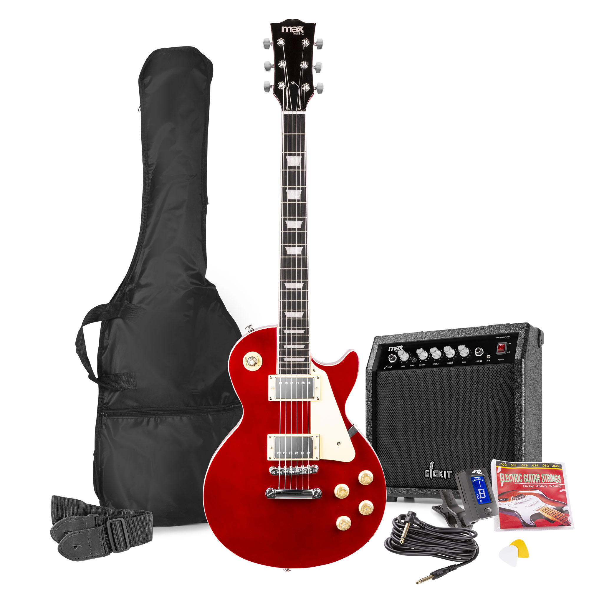 Max Gigkit LP Elektrische gitaar - complete set met 40 Watt versterker