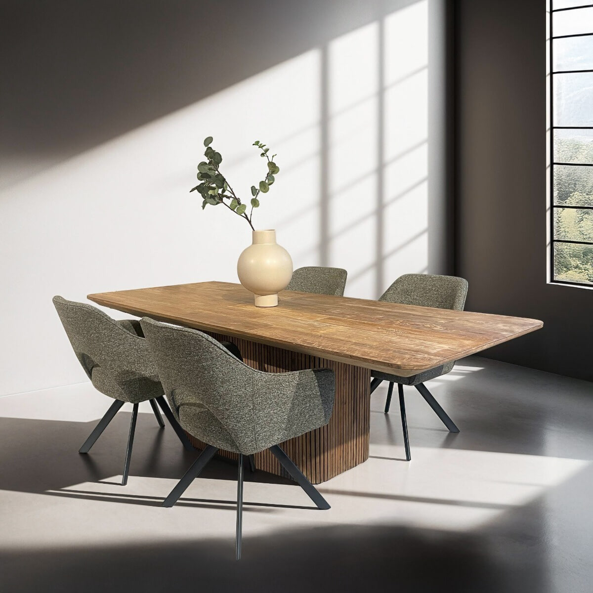 Livingfurn Eettafel Lausanne Teakhout, 230 x 110cm - Bruin