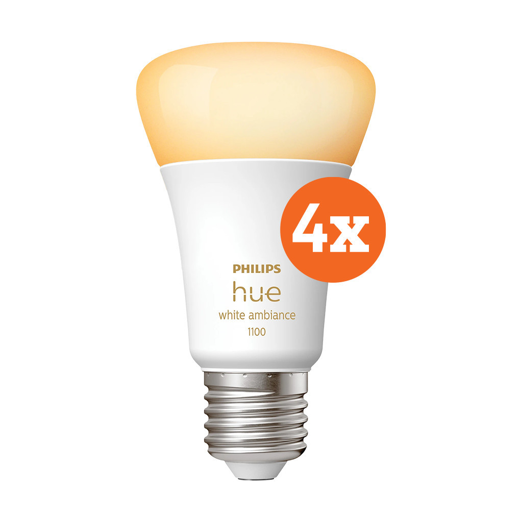 Philips Hue White Ambiance E27 1100lm 4-pack