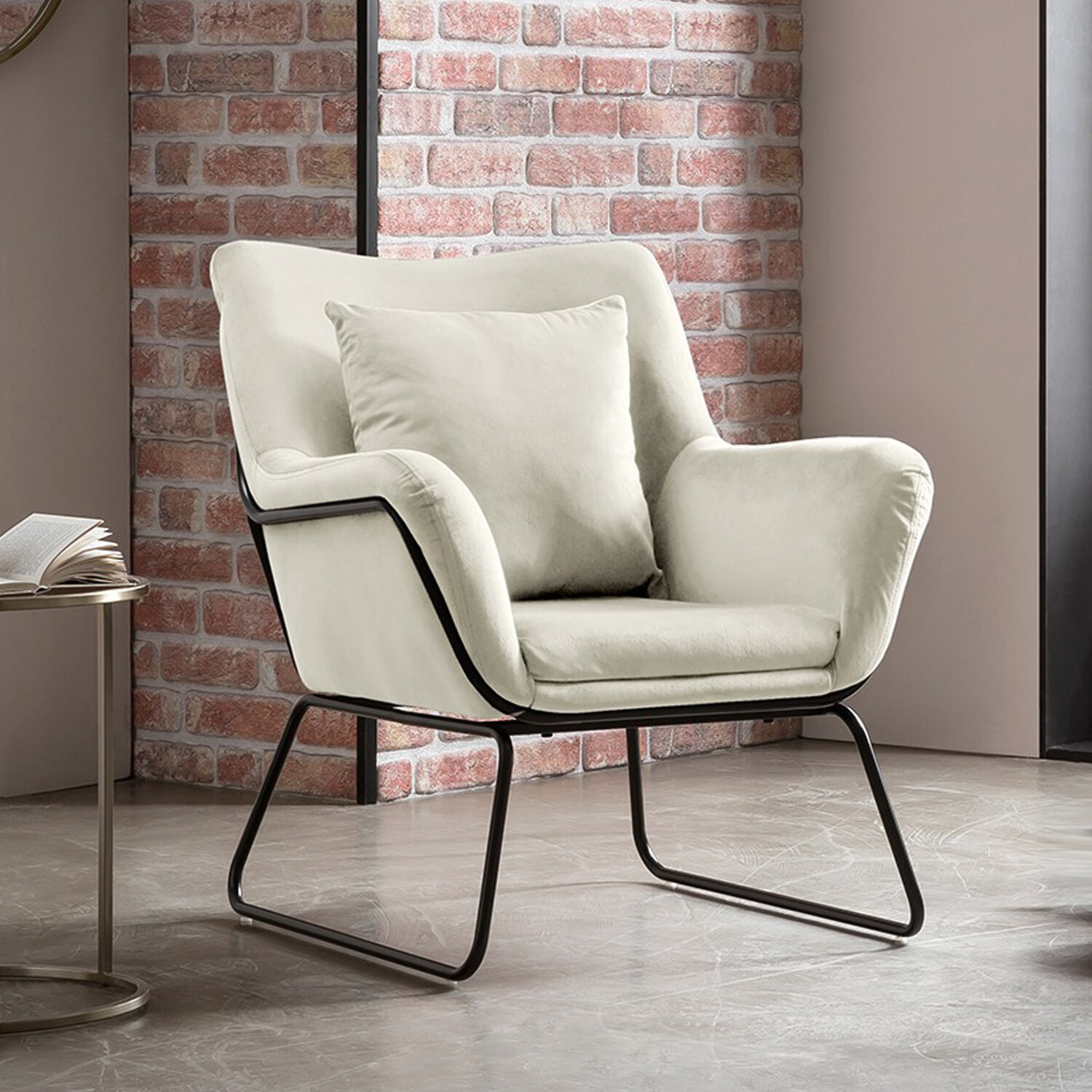 Artistiq Fauteuil Cecilio Velvet - beige