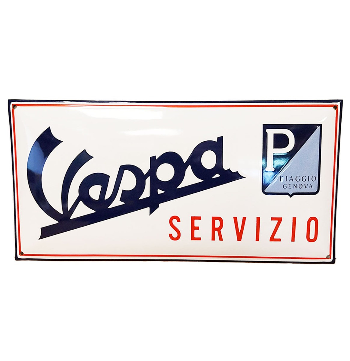 Vespa Servizio Emaille Bord - 50 x 25cm