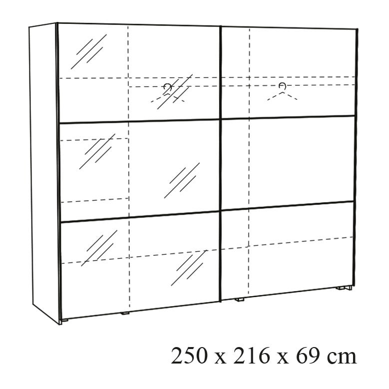 Twee-deurs schuifdeurkast Andante-W25