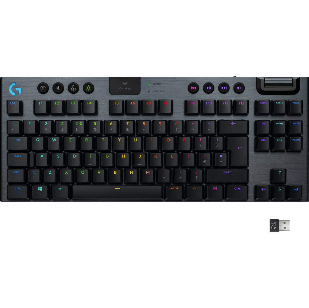 Logitech G915 TKL Tenkeyless Lightspeed Draadloos RGB Mechanisch Gaming Toetsenbord QWERTY