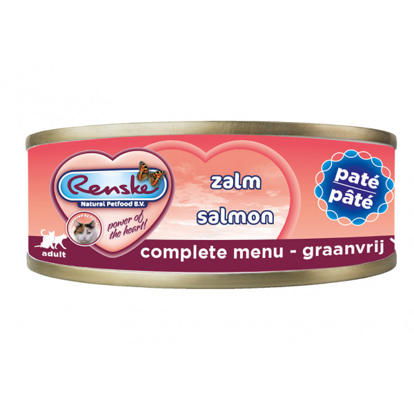 Renske paté zalm nat kattenvoer (70 gram) 1 tray (24 x 70 g)