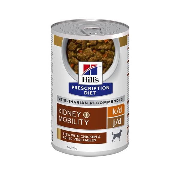 Hill&apos;s Prescription Diet K/D Kidney + Mobility stoofpotje met kip & groenten blik 2 trays (24 x 354 g)