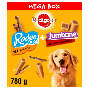 Pedigree Megabox Rodeo Duos & Jumbone hondensnacks 2 verpakkingen