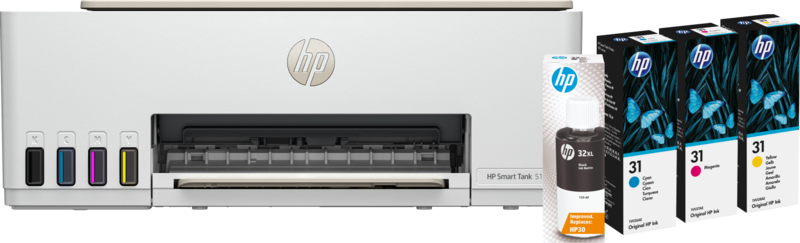 HP Smart Tank 5107 + 1 set extra inkt