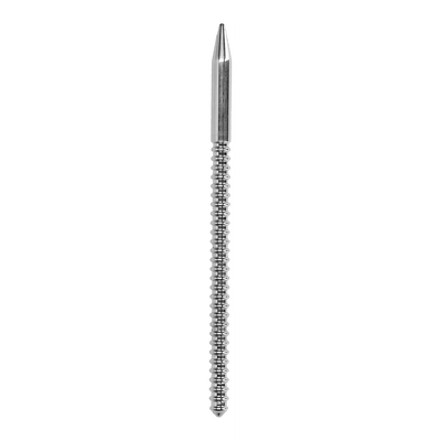 Ouch! by Shots Stainless Steel Ribbed Dilator - 0.3 / 8 mm