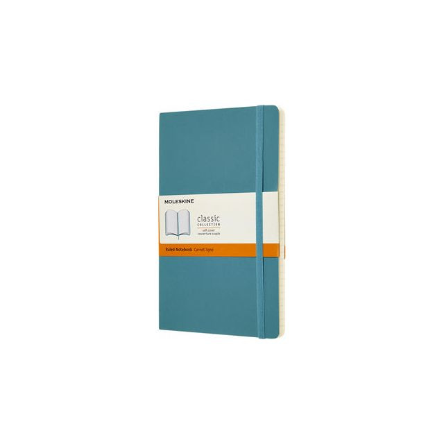 Notitieboek Moleskine L 130x210mm lijn reef blue