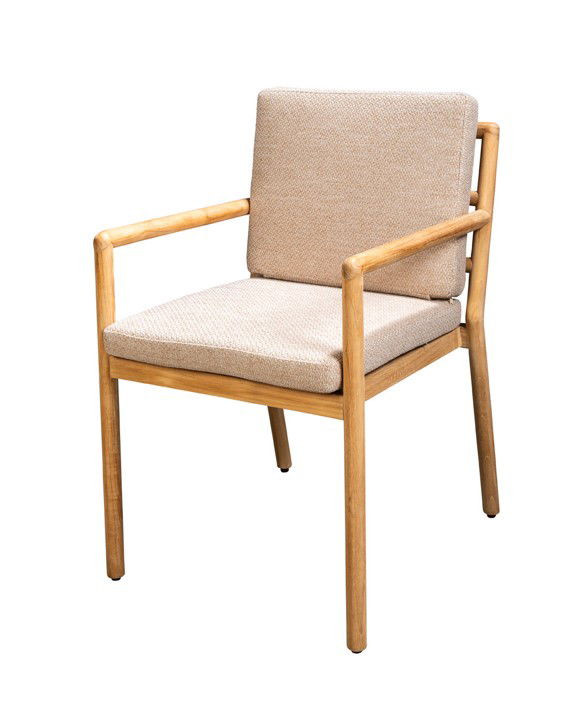 Mare dining chair teak/multi natural AW - Yoi