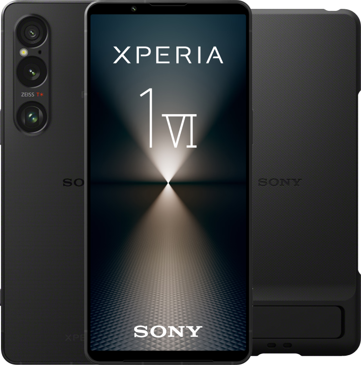 Sony Xperia 1 VI 256GB Zwart 5G + Sony Back Cover Zwart met Standaard