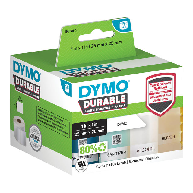 Etiket Dymo 1933083 labelwriter 25x25mm 1700 stuks