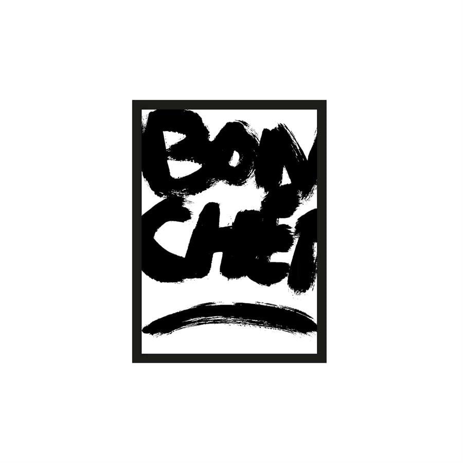 Urban Cotton Artprint Bon Chef 30 x 40cm - Wit,Zwart