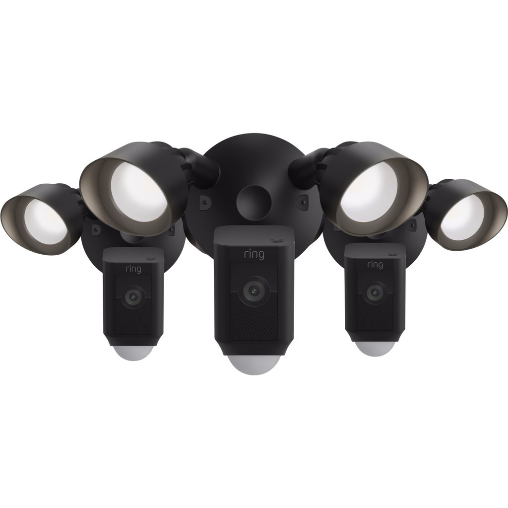 Ring Floodlight Cam Wired Plus Zwart 3-pack